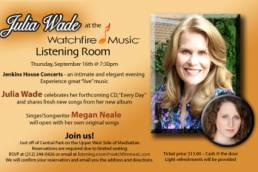 Julia Wade at the Watchfire Music Listening Room